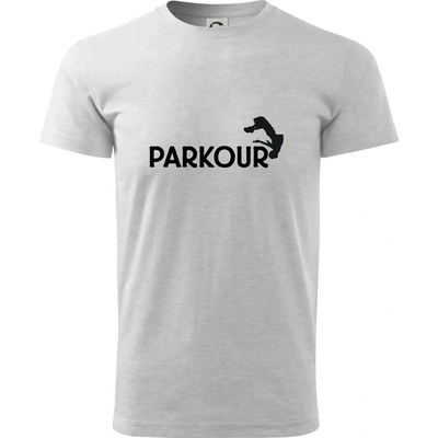 Parkour salto tričko Svetlosivý melír