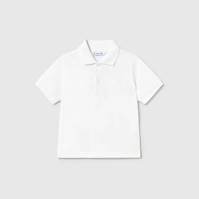 MAYORAL Поло тениска къс ръкав памук basic в бяло за мини момче Mayora