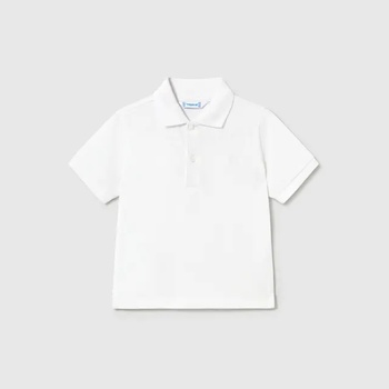 MAYORAL Поло тениска къс ръкав памук basic в бяло за мини момче Mayora