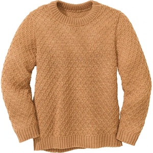 disana Детски вълнен пуловер disana Kid's Aran-Pullover Wool jumper - Caramel - размер 86/92 (EU) (704-3607-0411)