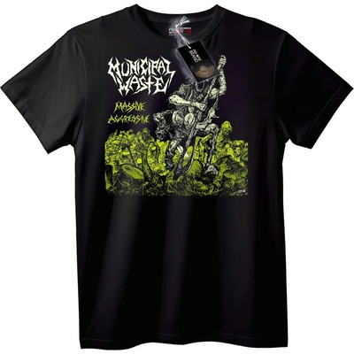 NOONEBRAND Тениска Municipal Waste Масивно Агресивни - XL, White
