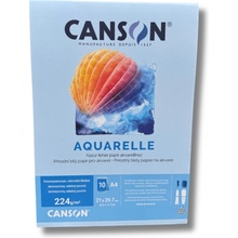 Canson AQUARELLE akvarelový blok A4 224g 10 listov
