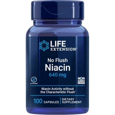 Life Extension No Flush Niacin 640 mg 100 kapsúl