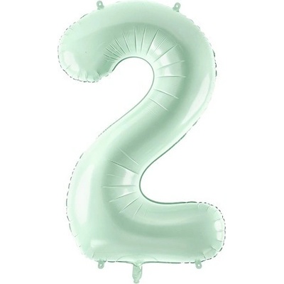 PartyDeco Balónek fóliový číslo 2 zelený 72 cm