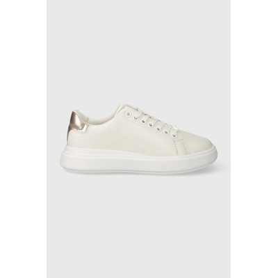 Calvin Klein kožené tenisky CUPSOLE LACE UP LEATHER HW0HW01987 biela