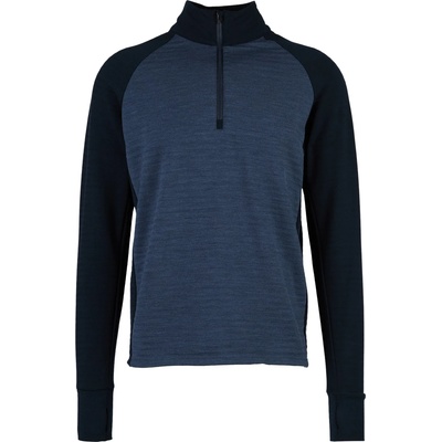 Stoic Мъжки вълнен пуловер Stoic MerinoFleece260 FlenSt. Half Zip Merino jumper - Dark Navy Melange / Dark Navy (005-6567-0311)
