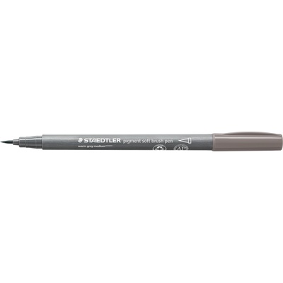 STAEDTLER Флумастер Staedtler Pigment soft Brush 372, сив 84 (31658-А-СИВ 84)