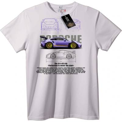 Тениска Porsche 911 GT3 RS кола - XXS, White