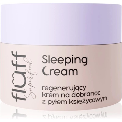 Fluff Superfood Sleeping Cream Regenerační noční krém s práškem z měsíčního kamene 50 ml
