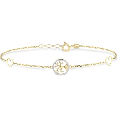 Lillian Vassago se stromem života a srdíčky kombinované zlato LLV31-GB031C