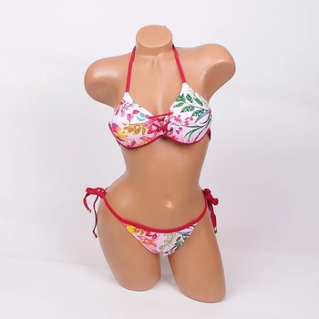 Image 1 of Бледорозов бански с екзотични цветя и листа - чашка В