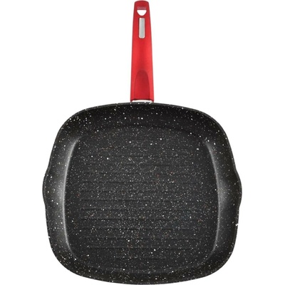 Perfect Home Grilovací pánev 28×28 cm na indukci, granit, nepřilnavá Metal Red, 14414