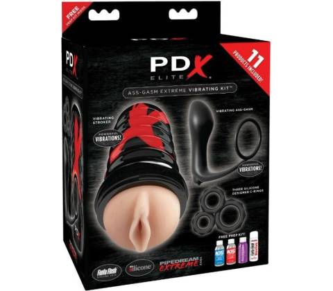 PDX Elite Ass-Gasm Extreme Vibrating Kit