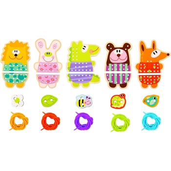 Image 1 of Tooky Toy Дървена игра за шиене Animals TL417