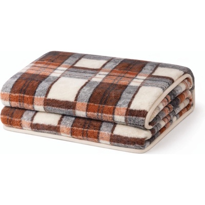 Lotos-Dreams Vlněná deka Merino mříž 450g/m2 200x200