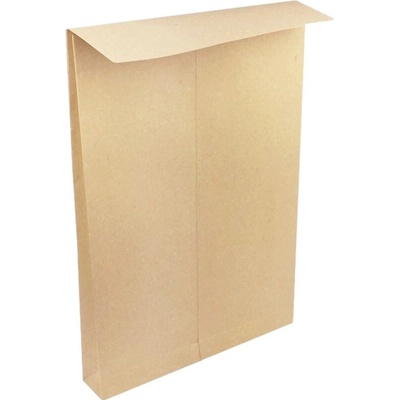 Taška obchodná (obálka) C4, s krížovým dnom, šírka 230 mm, dĺžka 325 mm, hnedá
