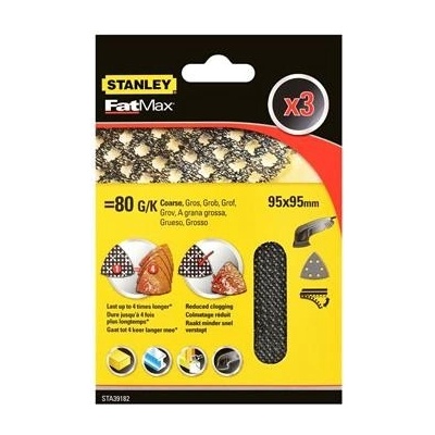 Stanley Brusné mřížky pro oscilační brusku Delta P240, 3 ks