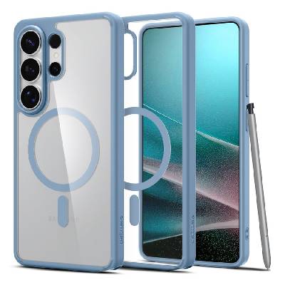 Удароустойчив кейс с MagSafe пръстен за Samsung Galaxy S26 Ultra от Spigen Ultra Hybrid Mag - Light Blue (8800337243383)