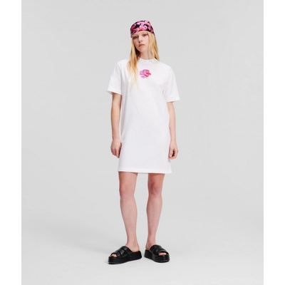 Karl Lagerfeld Jeans Klj Sslv Logo Tee Dress biela
