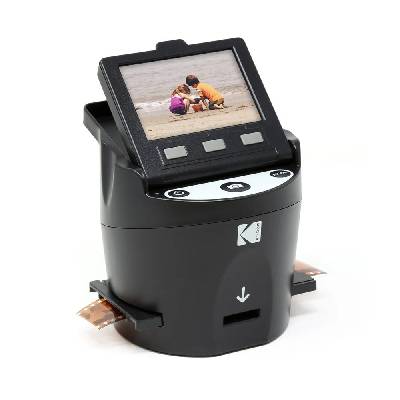 Скенер за филми Kodak Scanza, 3.5" LCD екран, 22MP резолюция, съвместим с черно-бели негативи [135, 110, 126 mm] и 35 mm диапозитиви [135, 110, 126 mm], HDMI, USB-C, SDHC до 128GB (RODFS35)