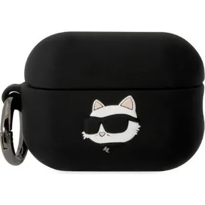 Karl Lagerfeld AirPods Pro 2 черен силиконов калъф Choupette Head 3D (KLAP2RUNCHK)