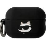 Karl Lagerfeld AirPods Pro 2 черен силиконов калъф Choupette Head 3D (KLAP2RUNCHK)
