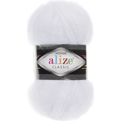 Alize Mohair classic 55 bílá