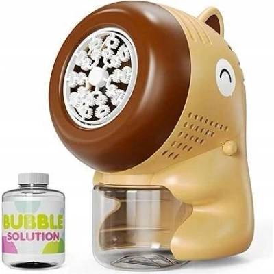 Strojek na výrobu bublin + náplň 130 ml hnědá barva