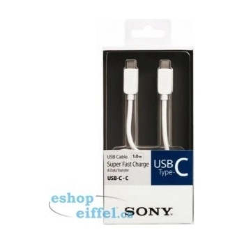 Sony CP-CC100 USB-C na USB-C 2.0, 100cm, bílý