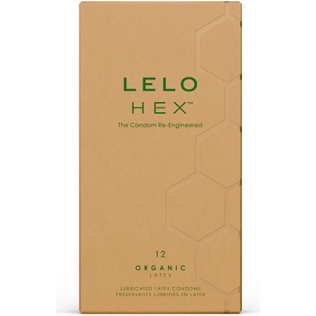 Image 1 of Презервативи с L-аргинин за мощна ерекция, 12 броя - Lelo Hex Organic (LELO00885B)