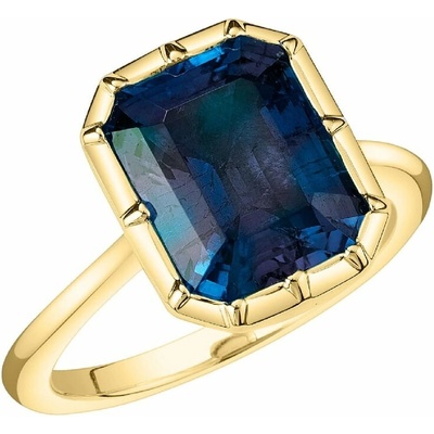 Eppi Zlatý bezel prsteň s emerald lab grown alexandritom Kayla R47176