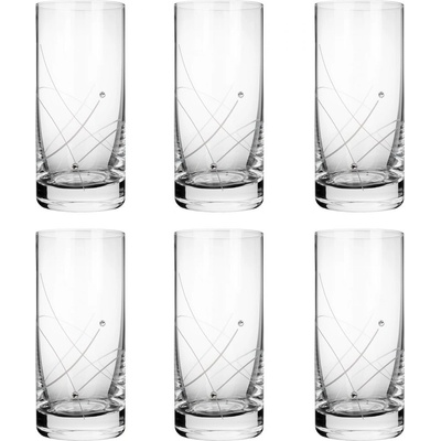 Semido Sklenice na nealko s krystaly Preciosa Celebration 6 x 250 ml