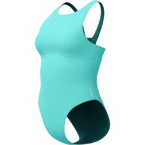 Speedo solid high neck arctic glass blue m - uk34