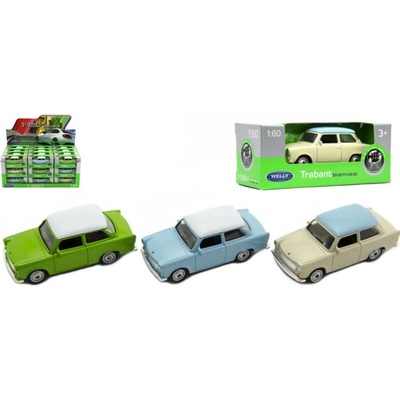 Welly Auto Trabant kov 7cm mix farieb voľný chod v krabičke 1:60
