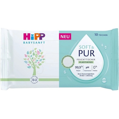 HiPP Babysanft vlhčené ubrousky Soft & Pur 10 ks