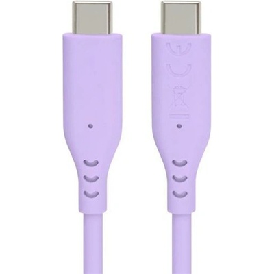 PremiumCord ku31sa15v Silikonový s konektory USB-C 60W 480Mbps 1,5m fialový