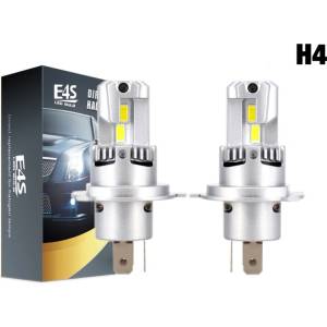  Комплект от 2 броя Умалени Мини Лед Led Диодни Крушки E4P H4 Х4 12V 50W 15000lm Canbus за Автомобил Мотоциклет Трактор К