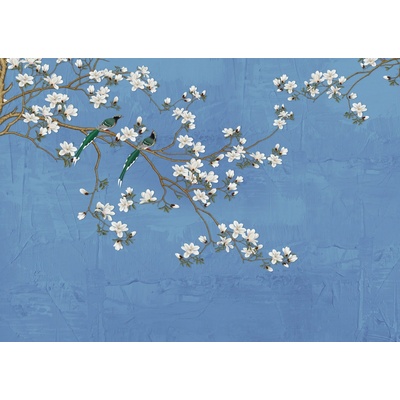 AG Design FTNM-7709 Vliesová fototapeta SAKURA BLUE, rozměry 155 x 110 cm