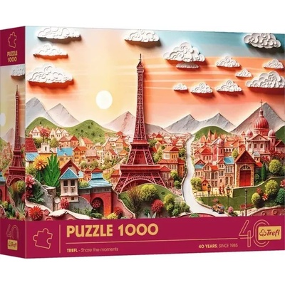 Trefl - Puzzle 3D efekt Paper Art Paris - 1 000 piese