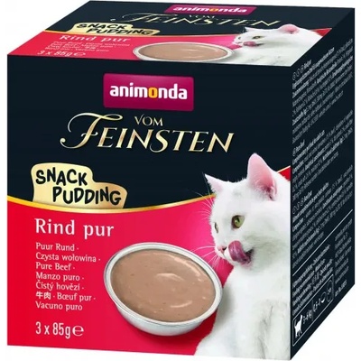 Animonda Vom Feinsten cat - Вкусен пудинг за котки с говеждо месо, 3 х 85 гр