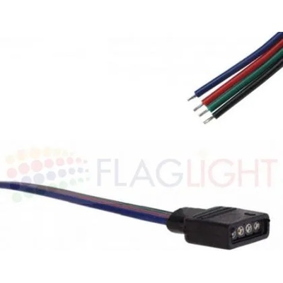 Конектор (Накрайник) за rgb Лента-Женски-2.5см кабел (373-7)