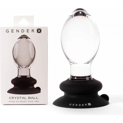 Акрилен анален плъг с вакуумна основа, 10, 1см. - Gender X Crystal Ball (XMEN000151)