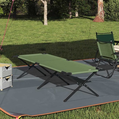 vidaXL Сгъваемо къмпинг легло Зелен 210 x 80 x 46 см Оксфордска тъкан (42003190)