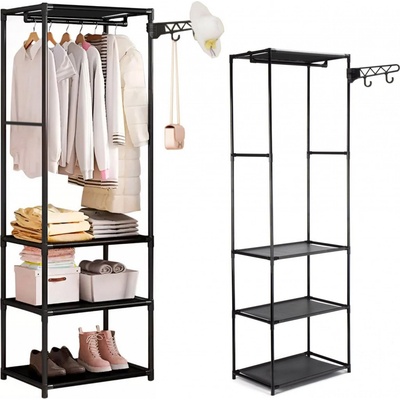 Otevřená šatní skříň MILENA - černá – Zboží Dáma