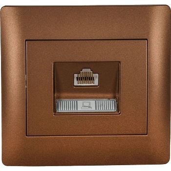 ELMARK Rhyme КОМПЮТЪРЕН КОНТАКТ rj45 (cat5e) КАФЕ МЕТАЛИК (11286)