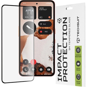 Techsuit Протектор за Nothing CMF Phone 2 Pro - Techsuit - 111D Пълно покритие / Цяло лепило със стъкло - Черен