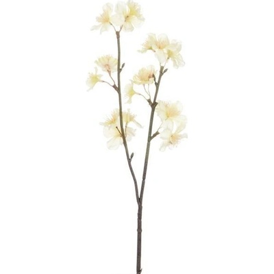 Vetvička so žlto-bielymi kvetmi Julien - 8 * 5 * 46 cm - J-Line by Jolipa
