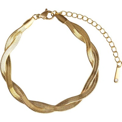 Emily Westwood Dvojitý pozlacený náramek z oceli Hádek EWB250243G