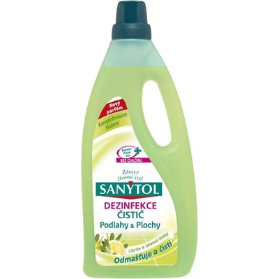 Sanytol dezinfekčný univerzálny čistič na podlahy a plochy s vôňou citrónu 1000 ml