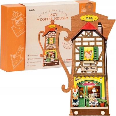 Robotime miniatúra domčeka na zavesenie Lenošná kaviareň